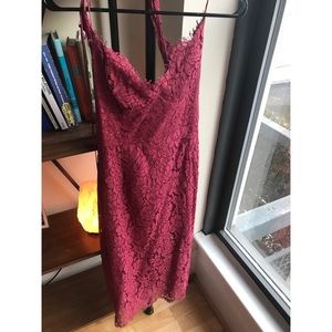 Pink lace dress